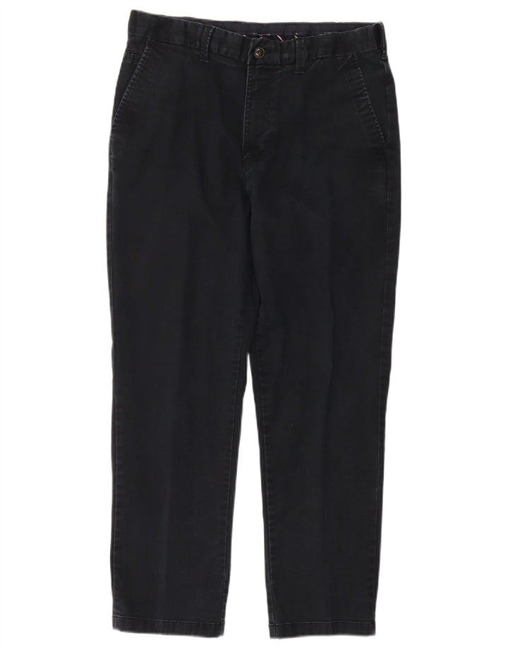 Calça chino reta masculina Marks & Spencer Blue Harbor W34 L29 marinho