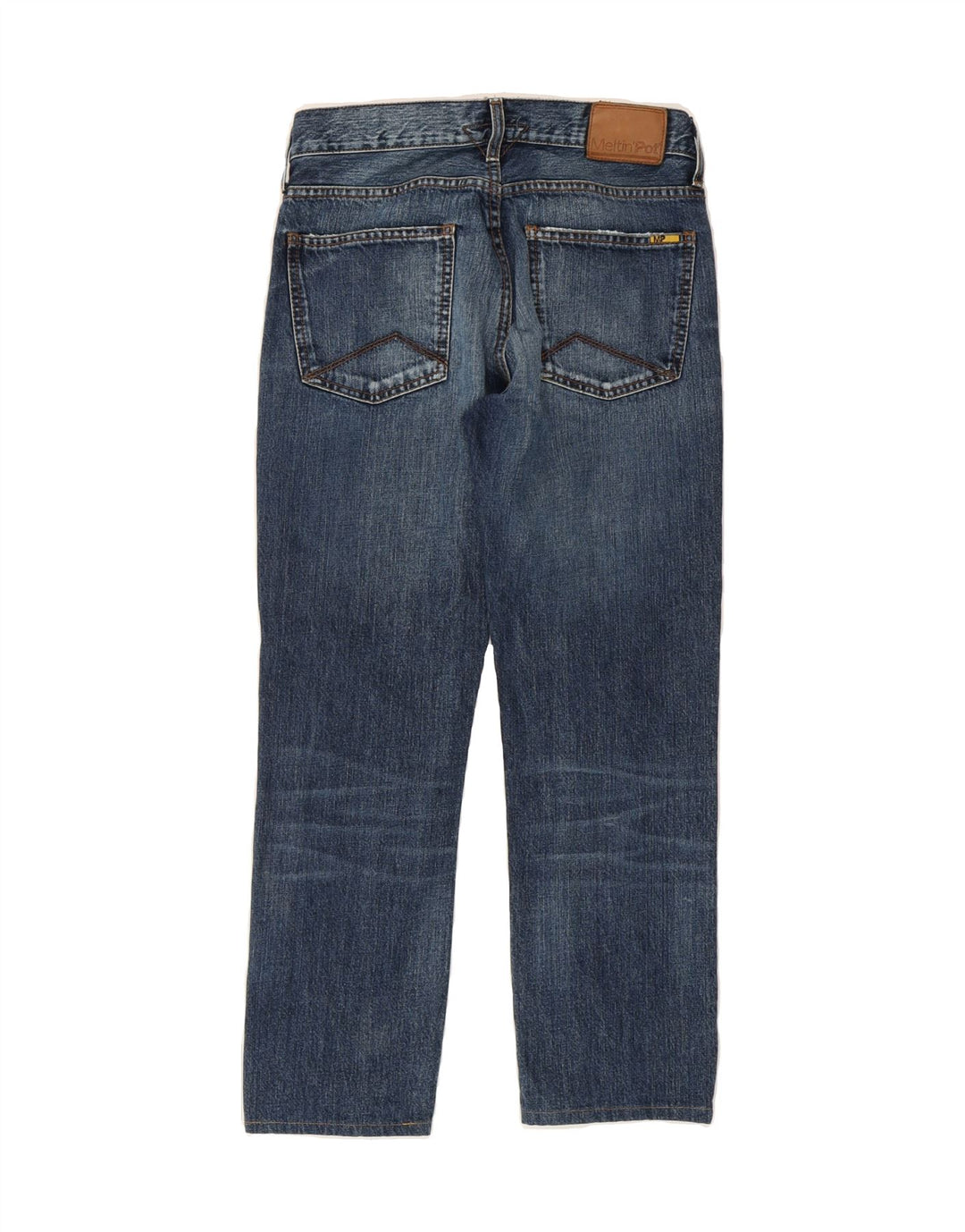 MELTIN' POT Mens Straight Jeans W30 L26 Blue Cotton Vintage Meltin' Pot and Second-Hand Meltin' Pot from Messina Hembry 
