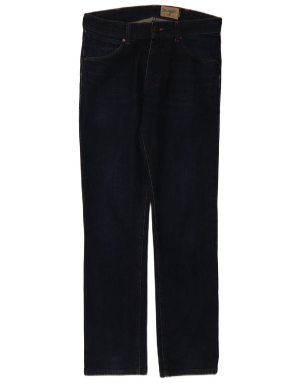 Wrangler Mens Larston Slim Jeans W32 L32 Azul Marinho Algodão