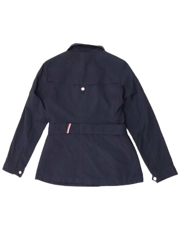 Jaqueta utilitária feminina Tommy Hilfiger UK 10 poliéster azul marinho pequeno