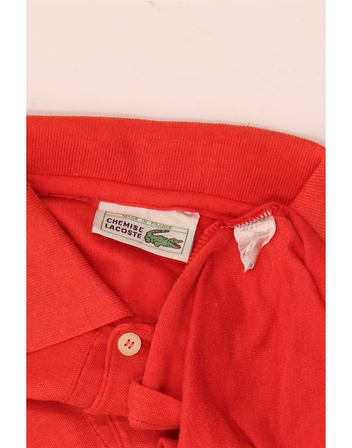 Camisa polo masculina Lacoste pequena vermelha algodão