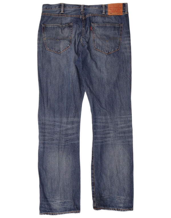 LEVI'S Masculino 501 Straight Jeans W38 L34 Azul Algodão