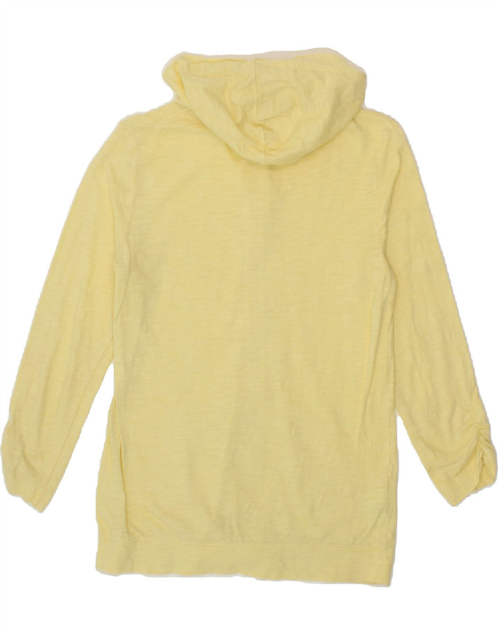 EDDIE BAUER Womens Zip Hoodie Sweater UK 6 XS Yellow Cotton Vintage Eddie Bauer and Second-Hand Eddie Bauer from Messina Hembry 