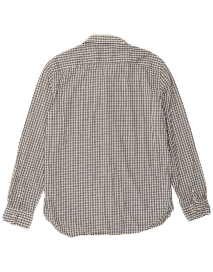 Camisa masculina French Connection grande algodão guingão cinza
