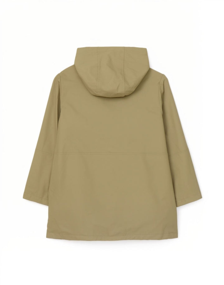 Jaqueta de chuva com capuz Zara Boys 11-12 anos poliéster cáqui