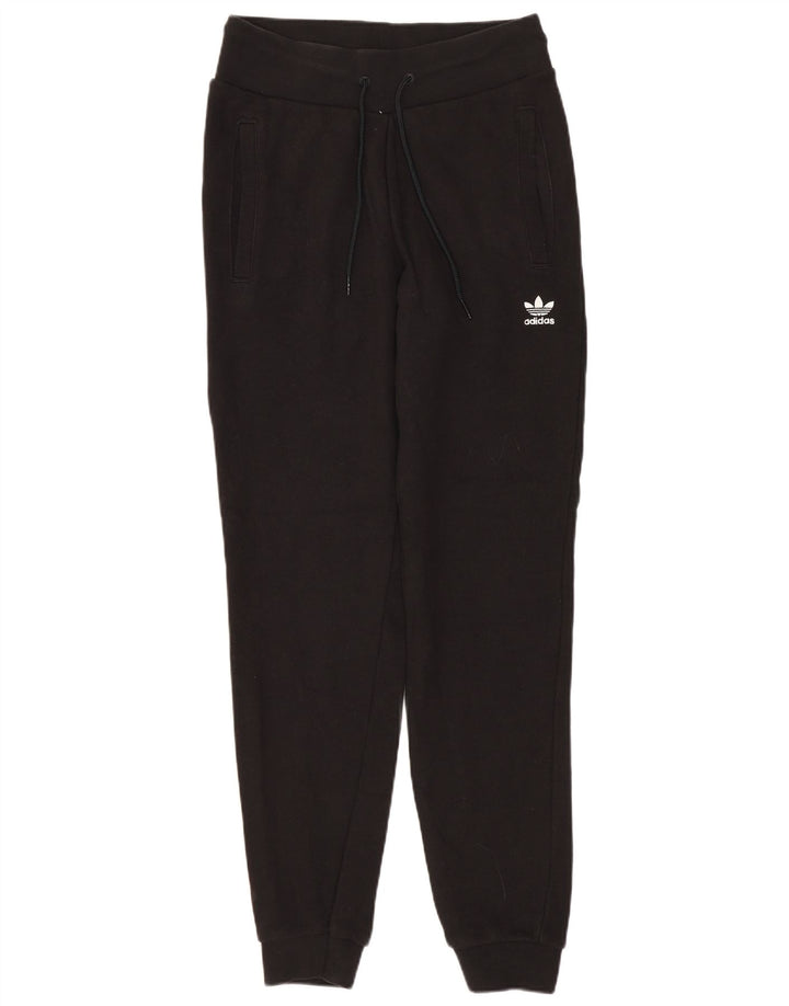 ADIDAS Womens Tracksuit Pants Joggers UK 6 XS Preto Algodão