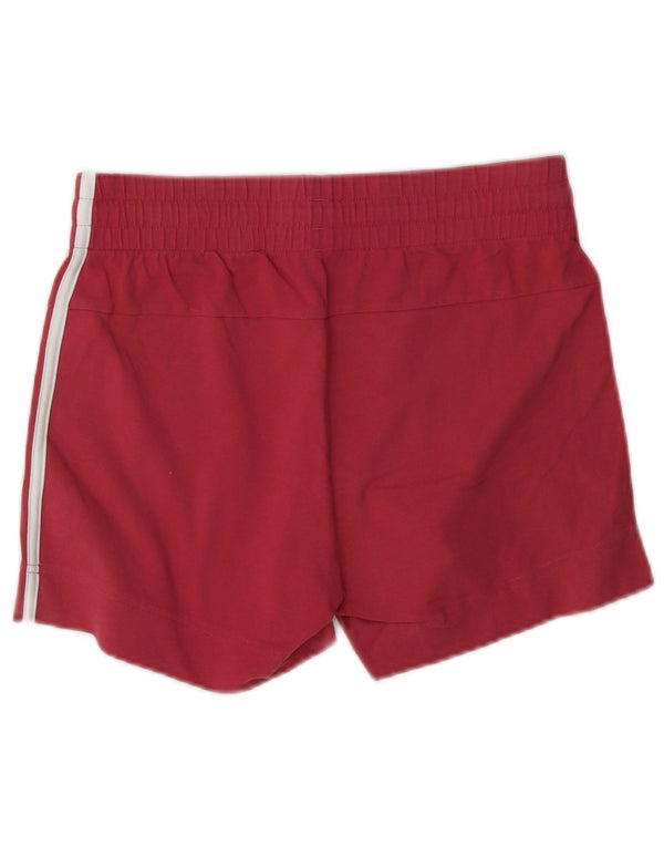 Shorts esportivos femininos Adidas UK 8/10 pequeno algodão vermelho