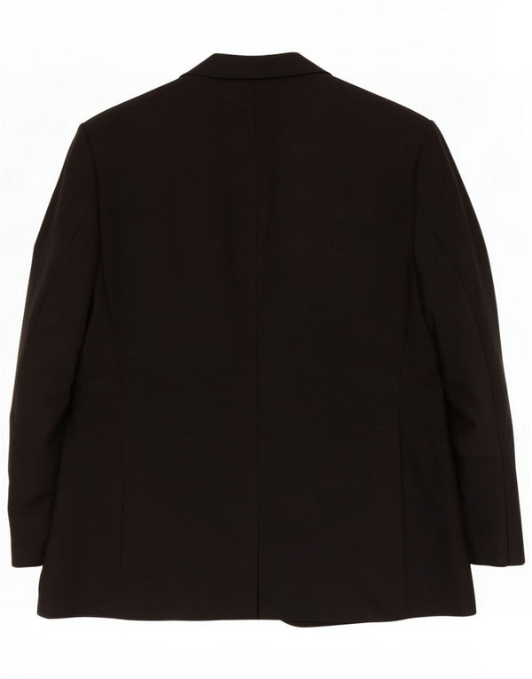 Jaqueta Blazer masculina de 2 botões Marks & Spencer Reino Unido 38 poliéster preto médio