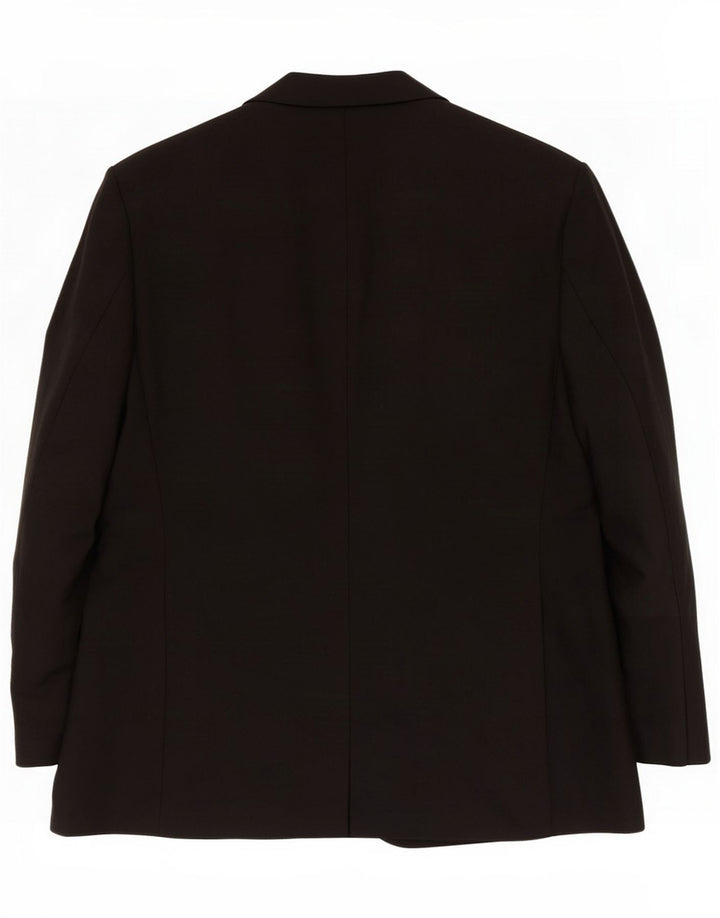 Jaqueta Blazer masculina de 2 botões Marks & Spencer Reino Unido 38 poliéster preto médio