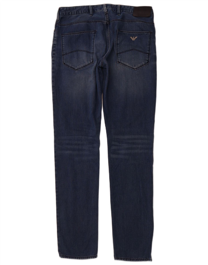 ARMANI Jeans Slim Feminino W31 L34 Azul Algodão