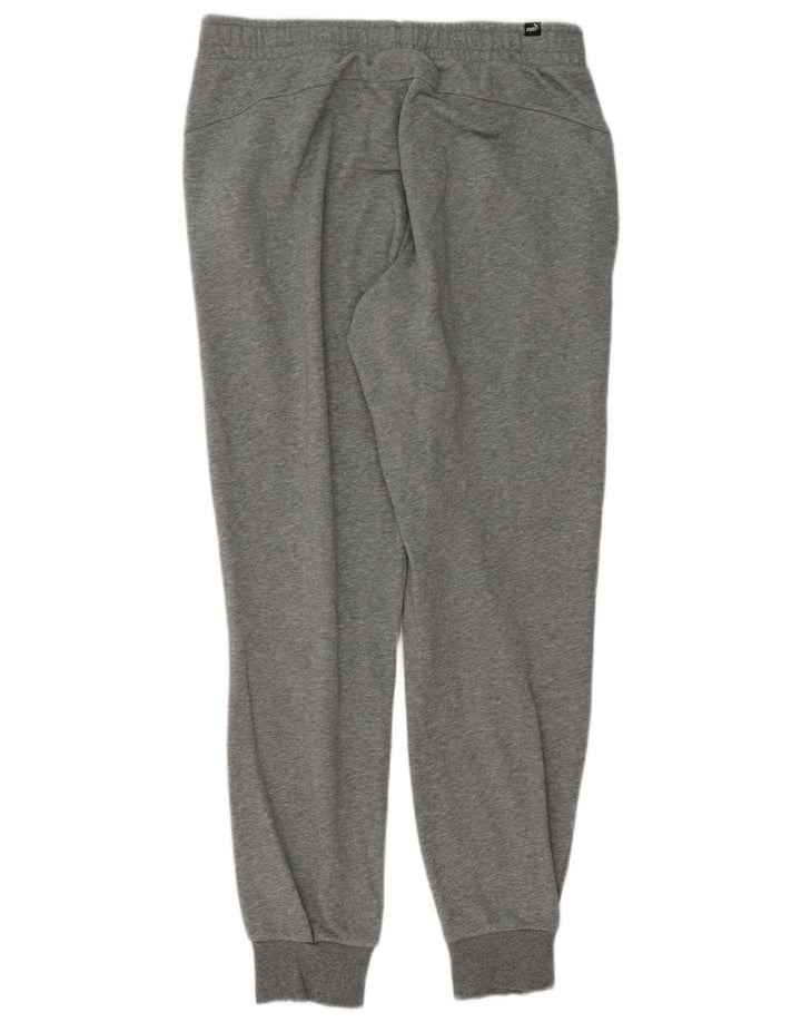 Calça de treino masculina PUMA joggers grande algodão cinza