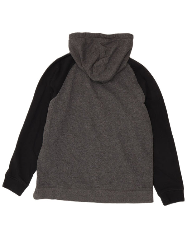Reebok Mens Graphic Hoodie Jumper Médio Cinza Colorblock Algodão