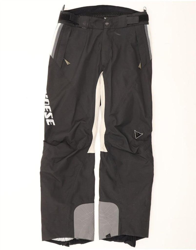 DAINESE Mens Graphic Moto Racer Trousers Large W34 L32  Black Nylon Vintage Dainese and Second-Hand Dainese from Messina Hembry 