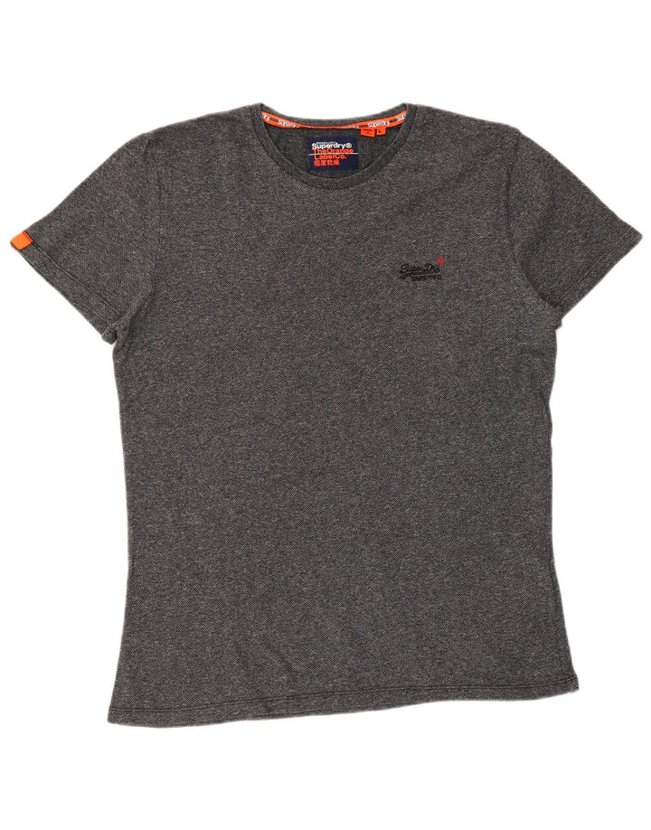 Camiseta masculina SUPERDRY grande algodão cinza