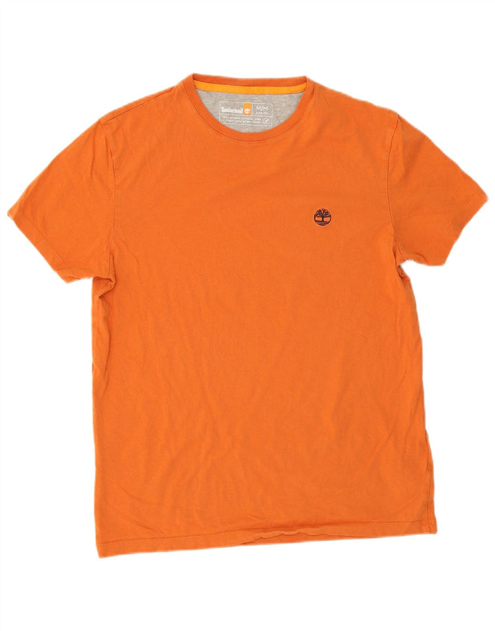 Camiseta masculina Timberland Slim Fit Top Médio Algodão Laranja