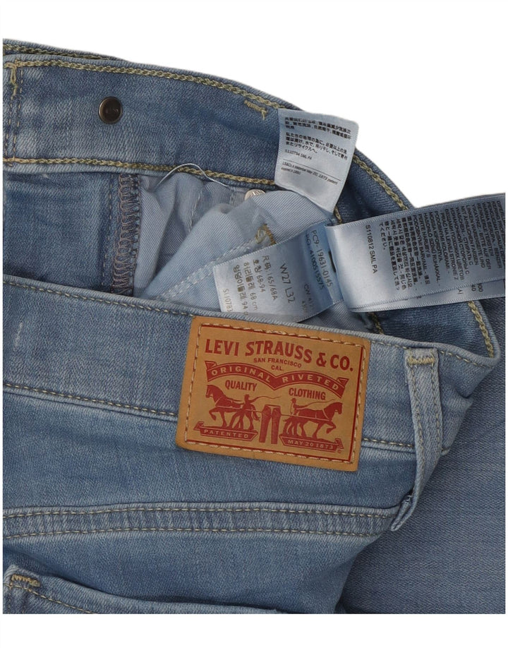 Calça jeans feminina Levi's 314 Shaping Straight W27 L32 azul algodão