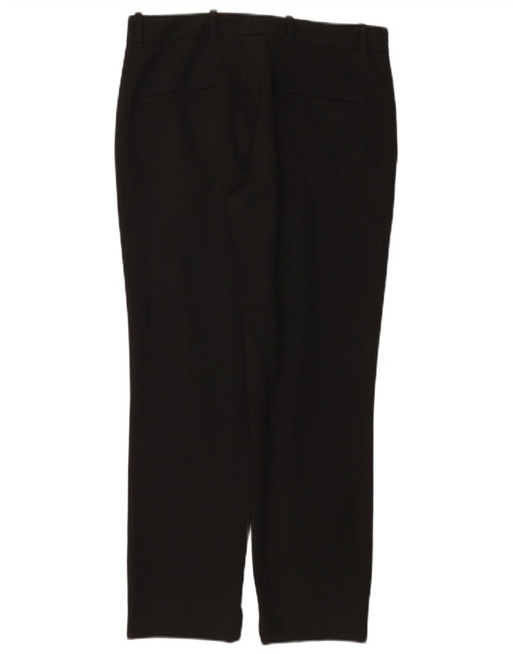 Calça chino reta feminina ZARA pequena W26 L26 poliéster preto