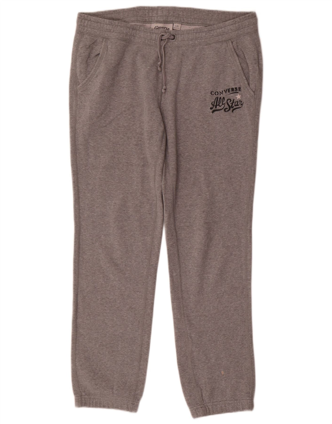 Calça de treino feminina CONVERSE Joggers UK 16 grande cinza manchado