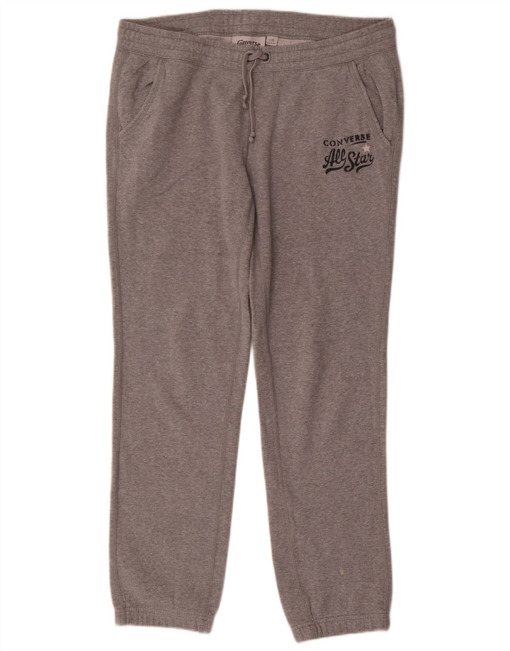 Calça de treino feminina CONVERSE Joggers UK 16 grande cinza manchado