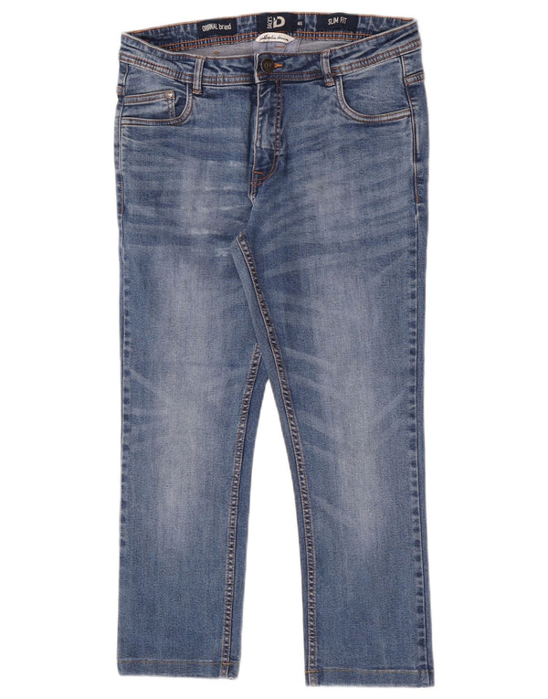 Calça Jeans Feminina Dack's Crop Slim IT 46 Grande W30 L24 Azul Algodão
