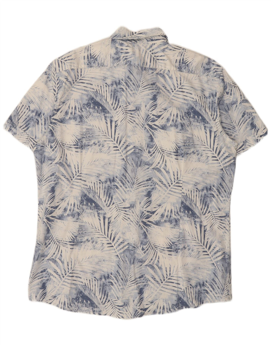 Camisa masculina de manga curta Celio 2XL azul floral algodão