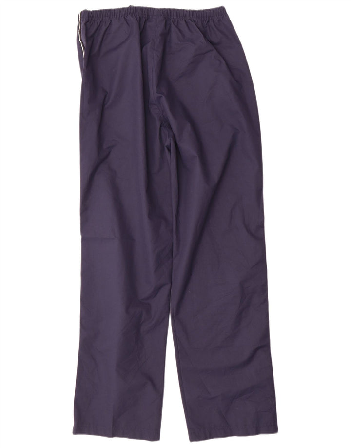 Calça de treino feminina Reebok UK 14 grande poliéster azul marinho