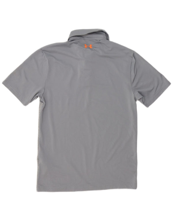 Camisa polo masculina Under Armour pequena cinza Colourblock poliéster