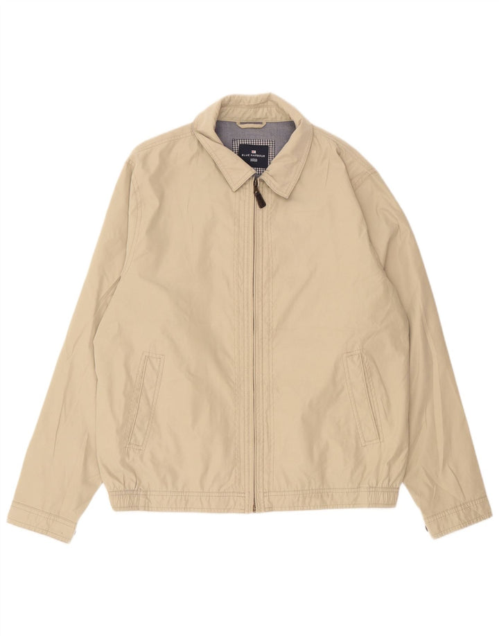 Jaqueta bomber masculina Marks & Spencer Reino Unido 40 grande poliéster bege