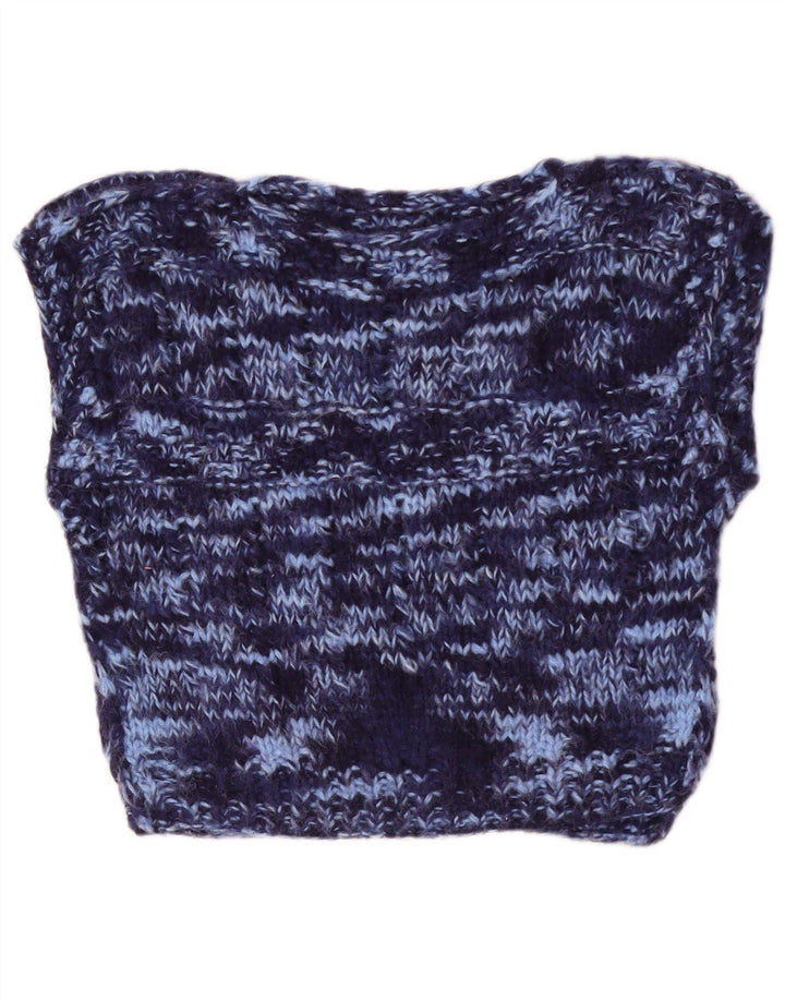 Regata feminina vintage com colete curto Reino Unido 14 azul marinho médio