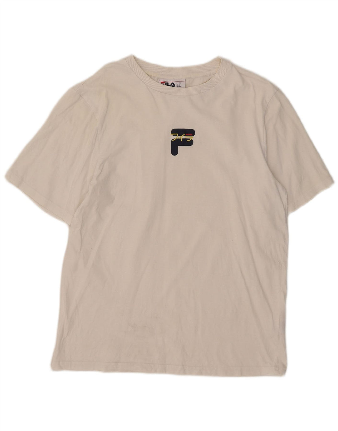 Camiseta masculina Fila Top médio algodão branco