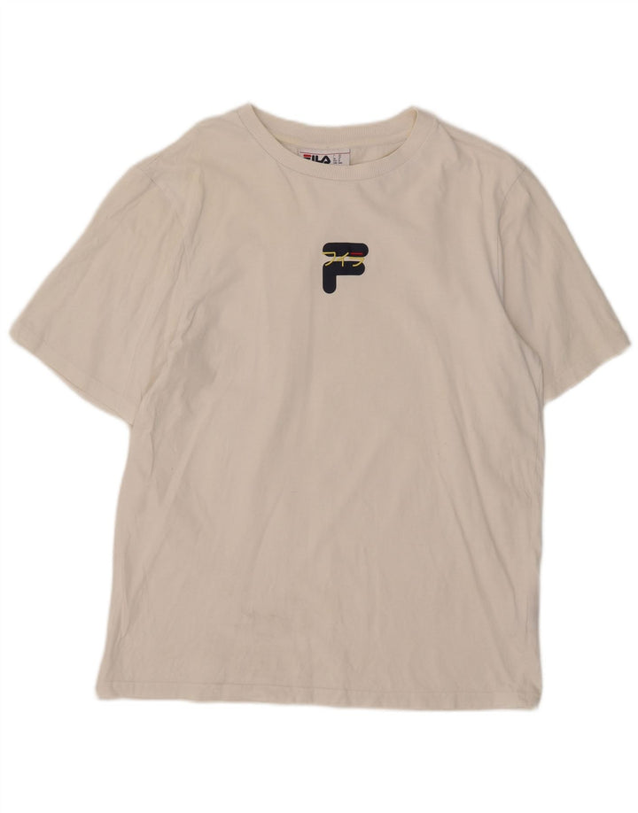 Camiseta masculina Fila Top médio algodão branco