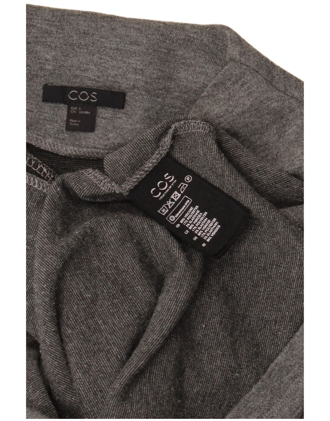 Cos Womens Jumper Dress UK 10 Pequeno Viscose Cinza