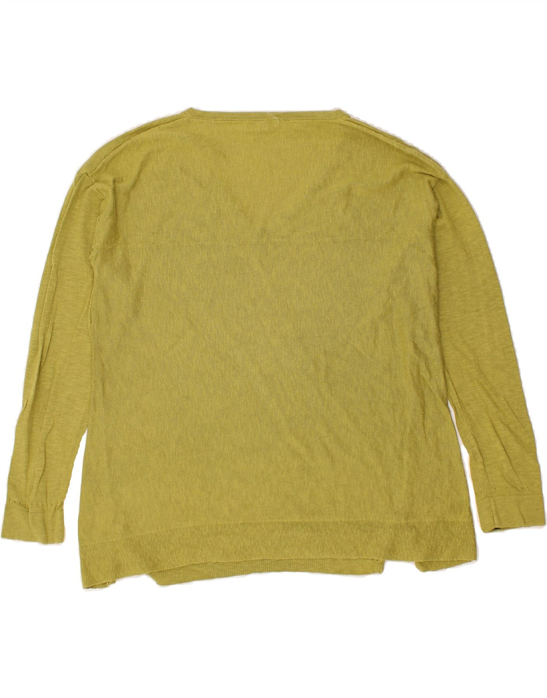 WHITE STUFF Womens V-Neck Jumper Sweater UK 12 Medium Green Cotton Vintage White Stuff and Second-Hand White Stuff from Messina Hembry 
