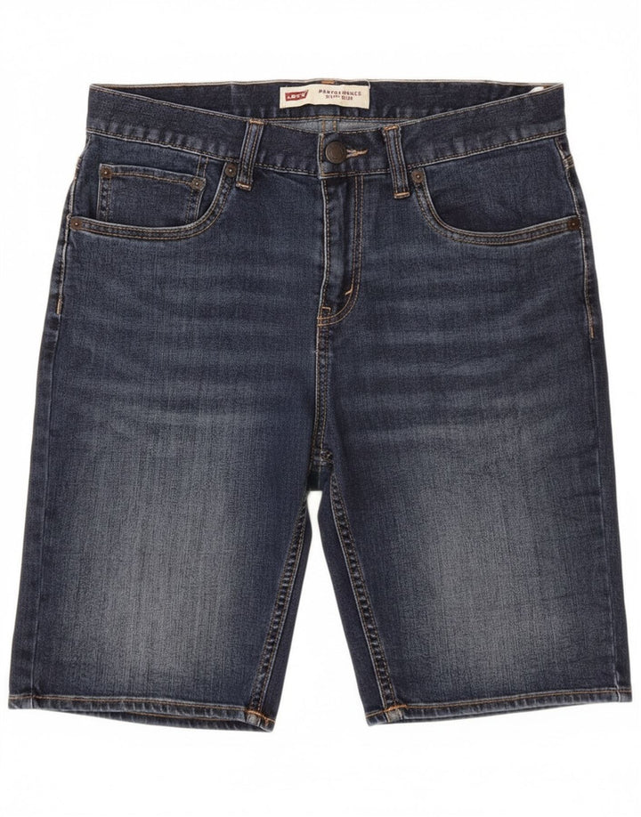 Shorts jeans Levi's Boys 511 15-16 anos W28 azul algodão