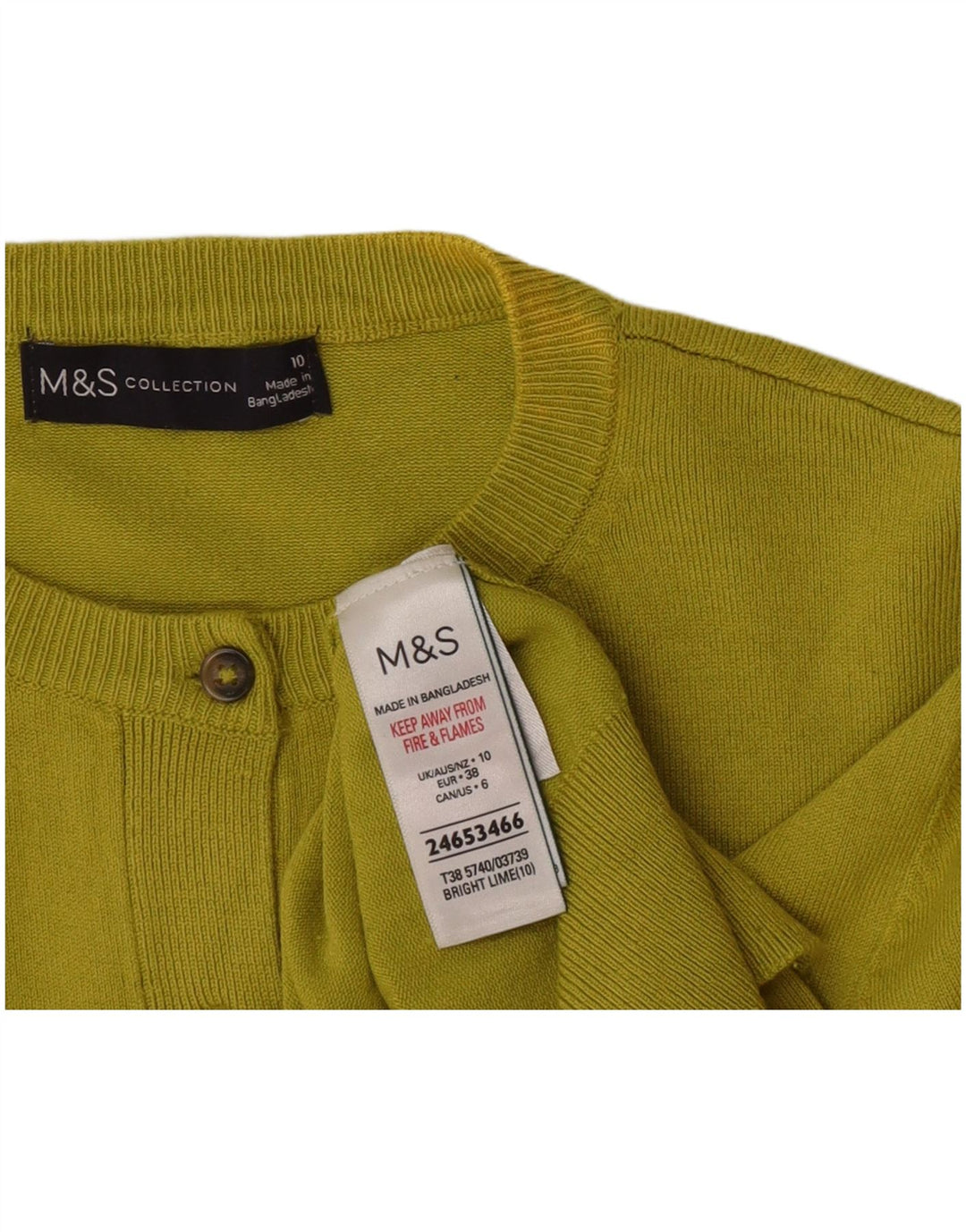 Suéter cardigã feminino Marks & Spencer Reino Unido 10 viscose verde pequena