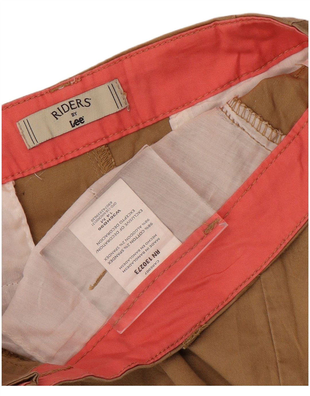 Lee Calça Chino Feminina Bootcut US 14 XL W36 L31 Algodão Marrom