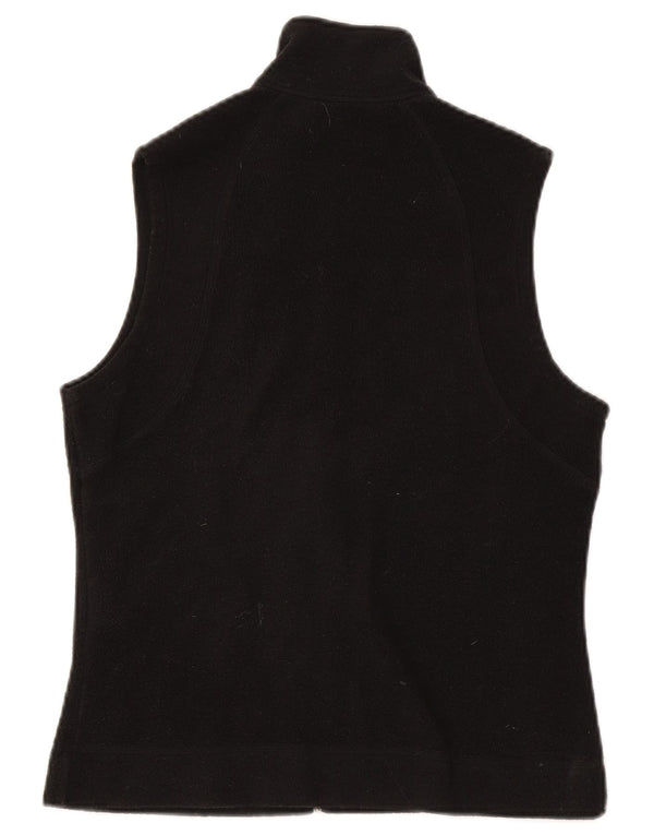 COLUMBIA Womens Fleece Gilet UK 10 Pequeno Poliéster Preto