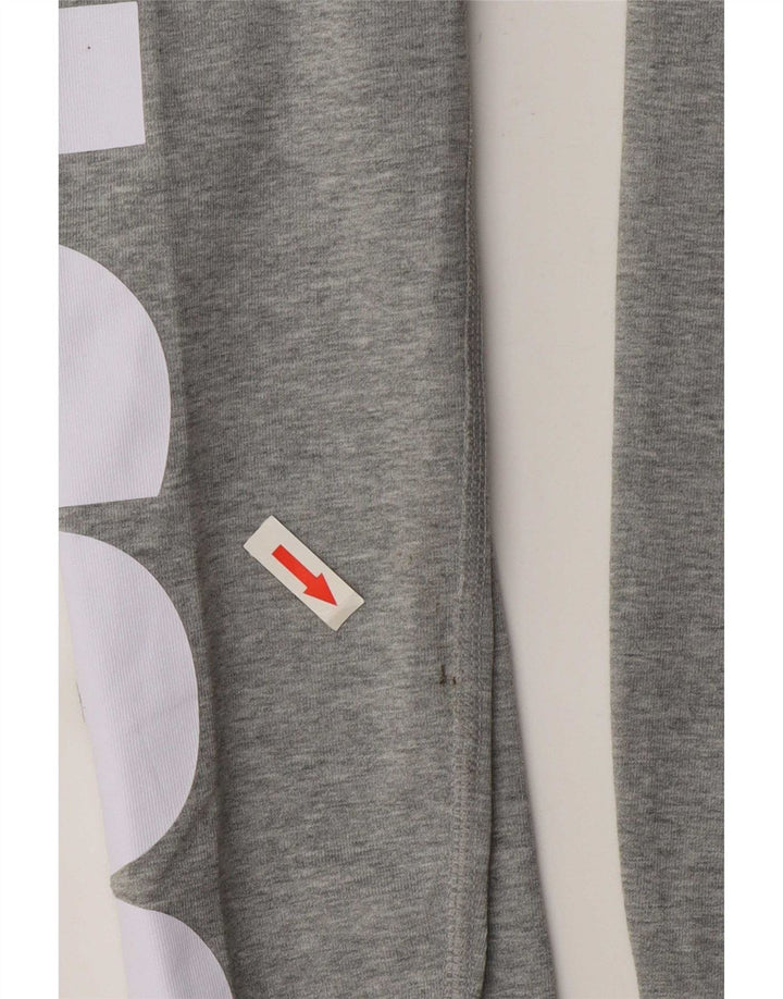 Leggings Nike Femininas Graphic UK 10 Pequenas Cinza Algodão