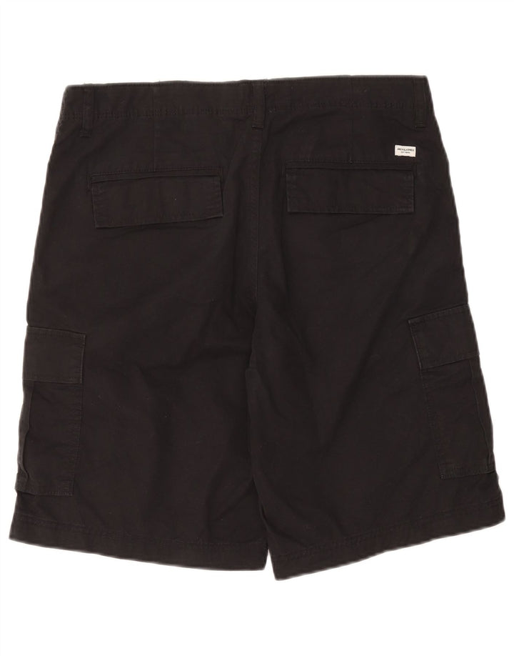 Shorts cargo masculino Jack & Jones médio W32 algodão preto