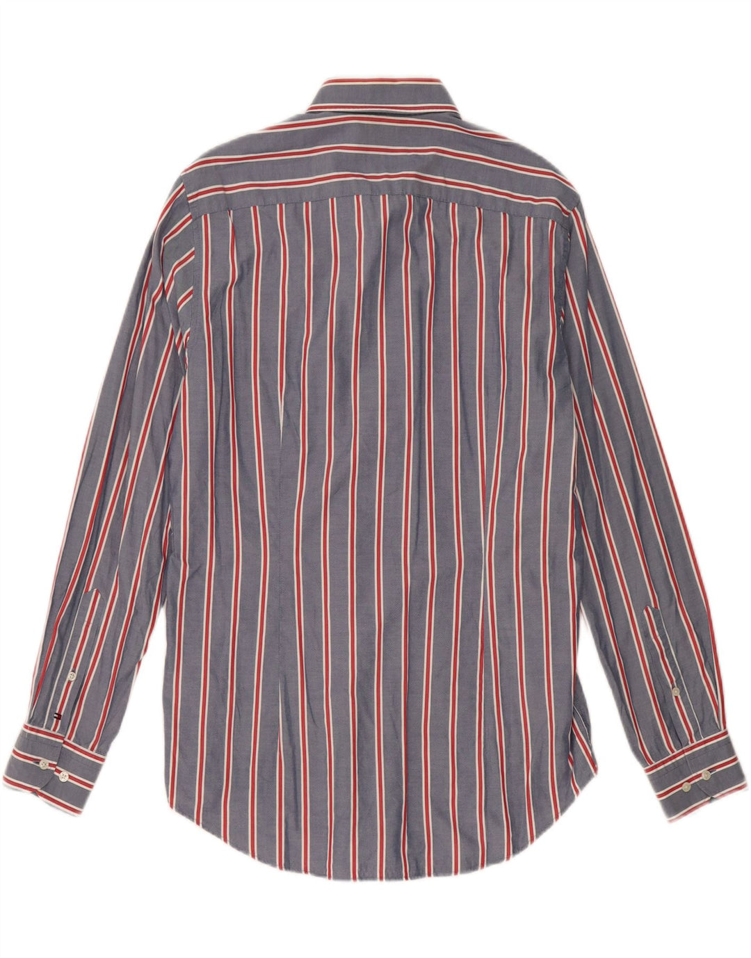 Camisa masculina TOMMY HILFIGER tamanho 15 3/4 médio azul marinho listrado