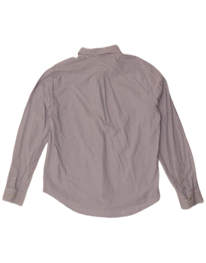 Camisa masculina de ajuste regular Marina Yachting tamanho 42 grande listrada azul