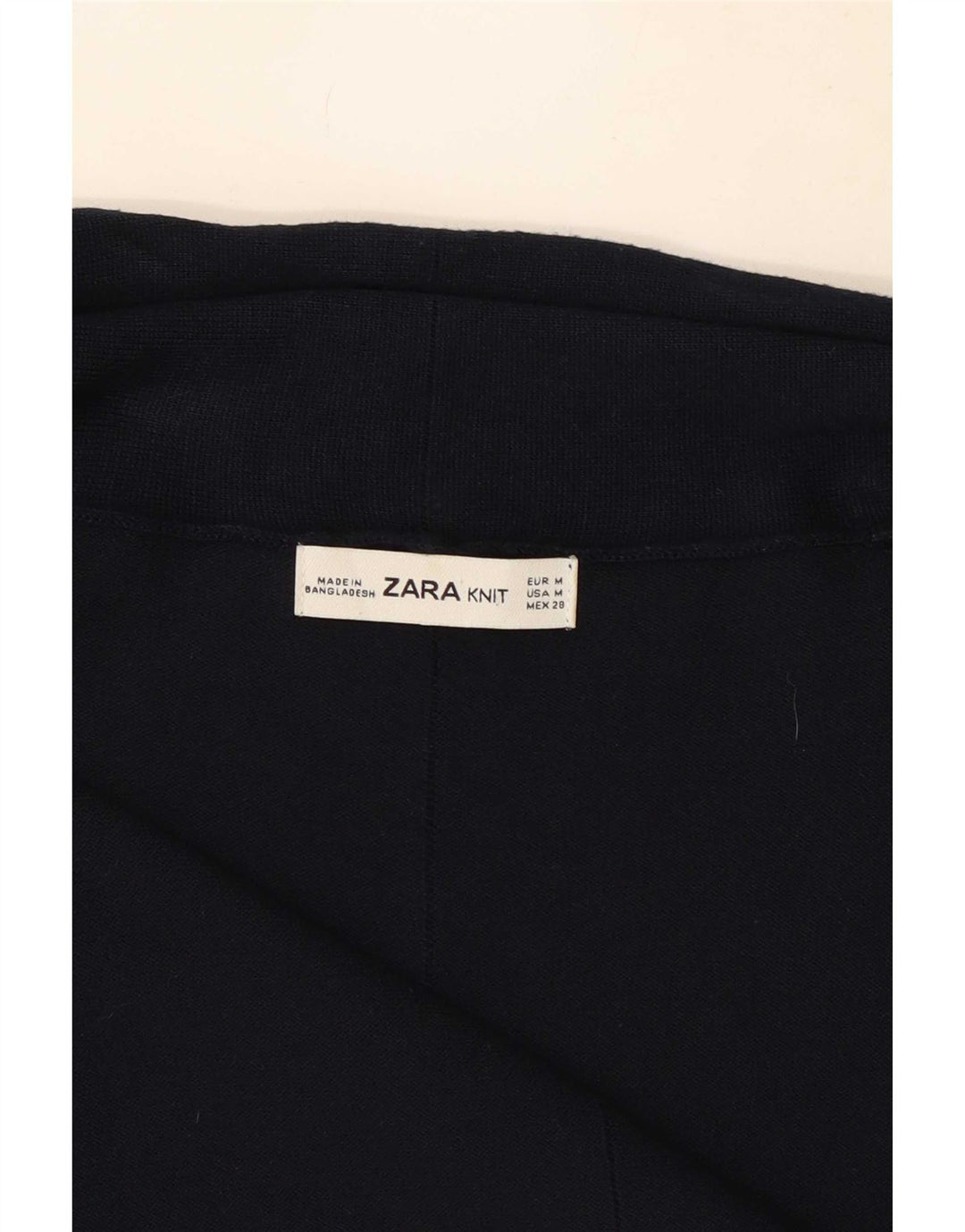 Zara Suéter Cardigan Aberto Feminino Reino Unido 12 Médio Azul Marinho