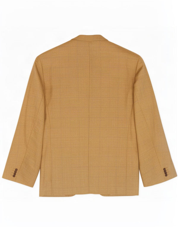 Jaqueta blazer masculina Pierre Cardin com 2 botões Reino Unido 42 XL amarelo xadrez nova lã