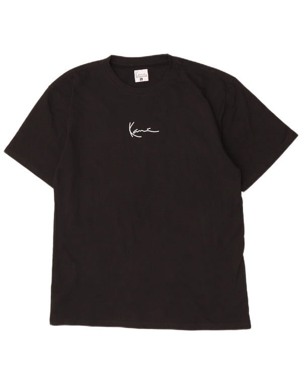Camiseta masculina Karl Kani grande algodão preto