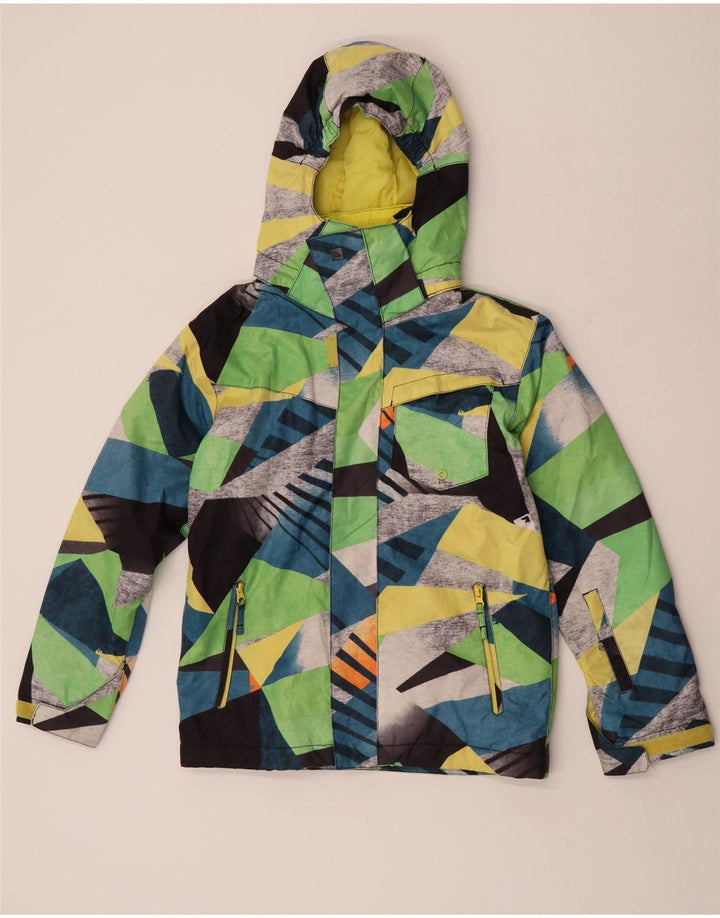 Jaqueta corta-vento Quiksilver Boys 11-12 anos multicolorido geométrico
