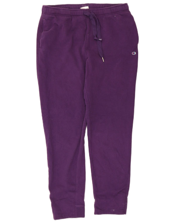 Calça de treino feminina Champion Joggers UK 14 algodão roxo médio