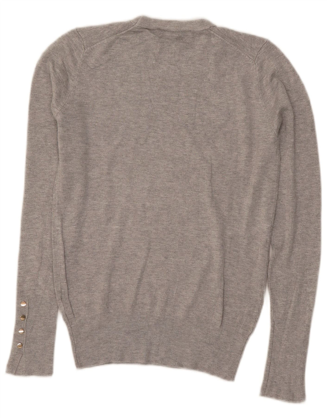 Suéter feminino Zara com gola redonda, Reino Unido 12 cinza médio