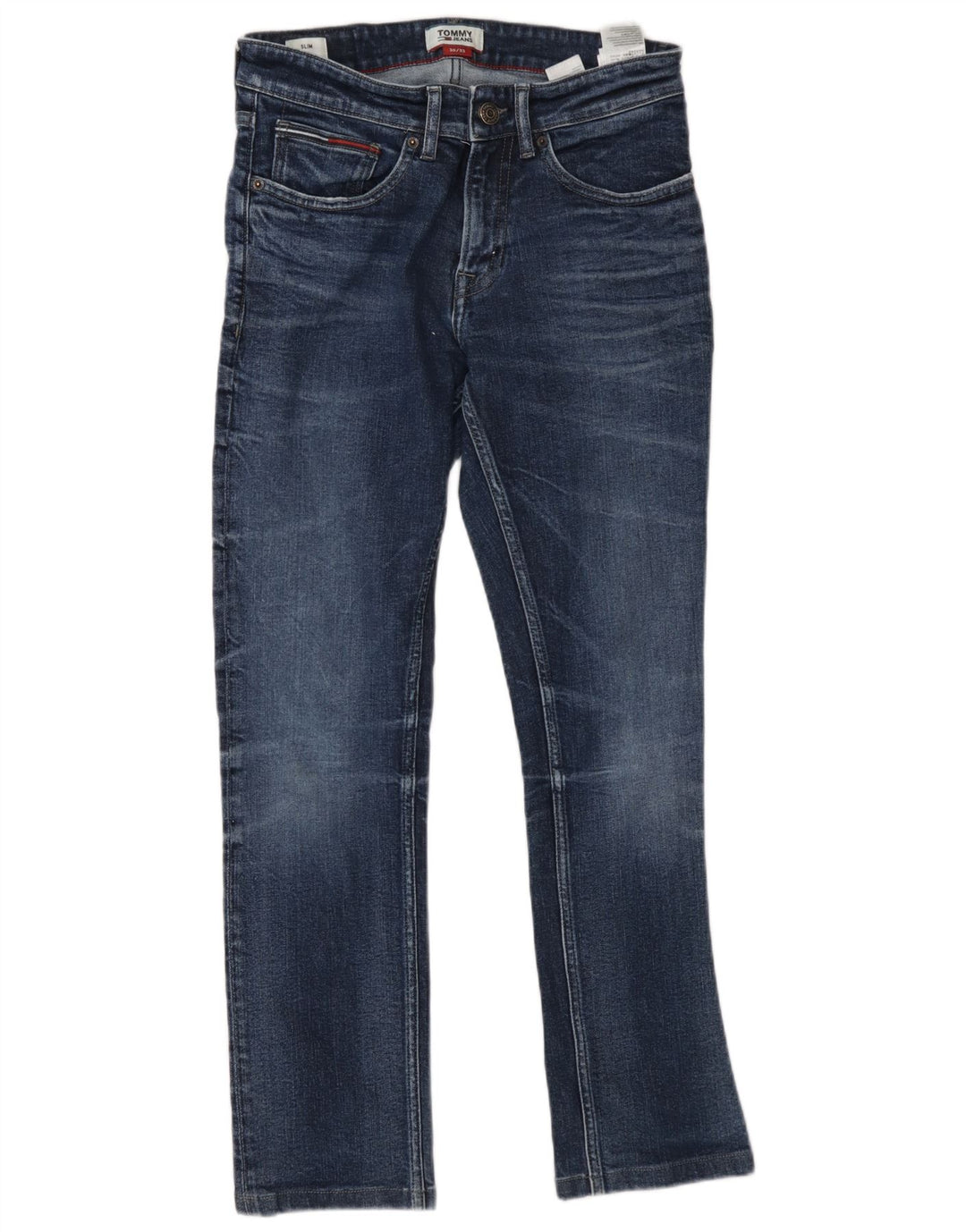 Tommy Hilfiger Masculino Slim Jeans W30 L32 Azul Algodão