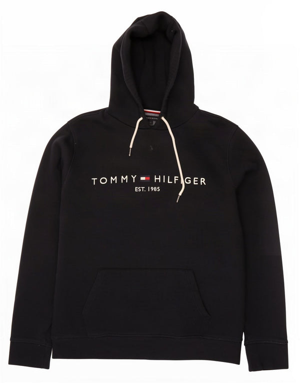 Tommy Hilfiger Mens Graphic Hoodie Jumper XL Azul Marinho Algodão