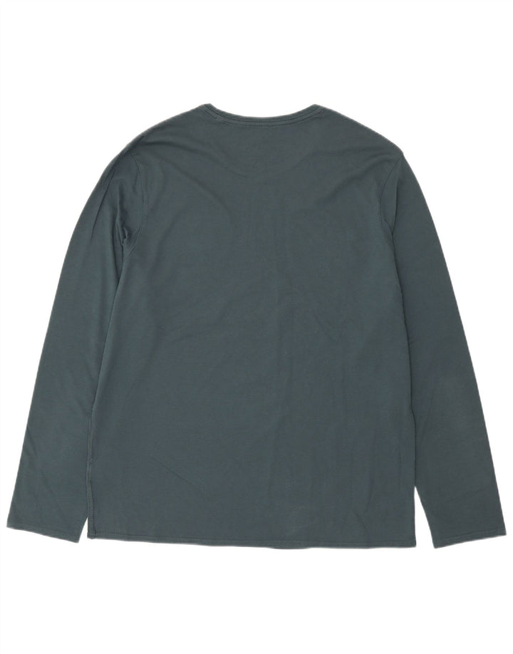 Top gráfico masculino GUESS manga comprida XL algodão verde